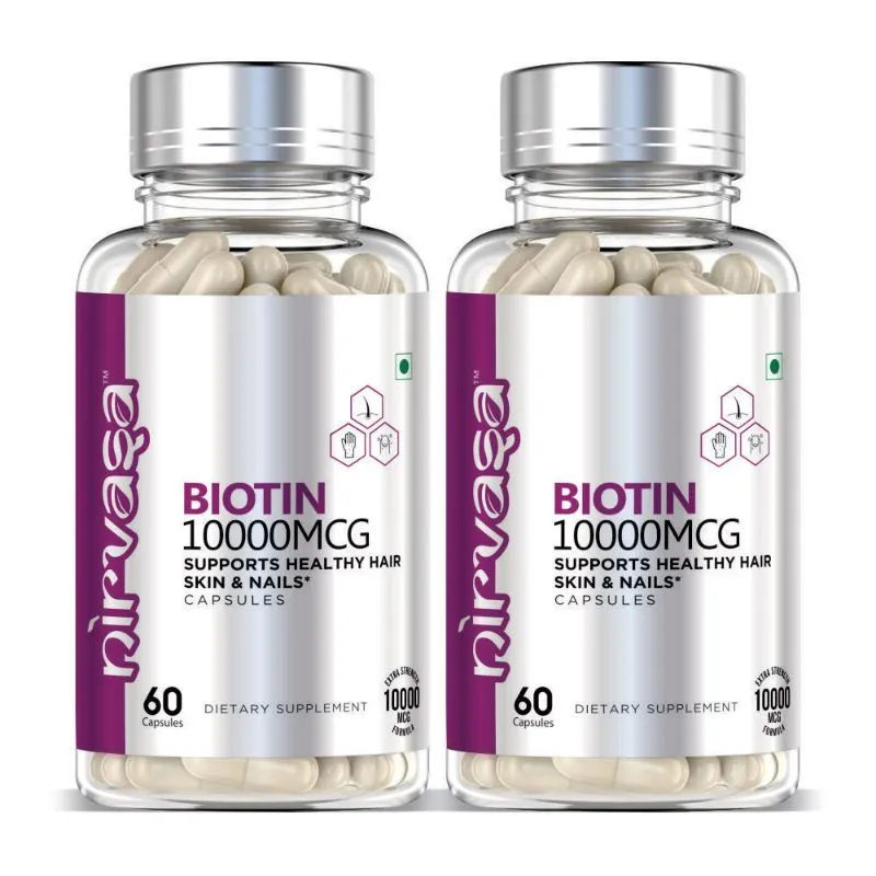 Nirvasa Biotin 1000 MCG Formula - Pack Of 2