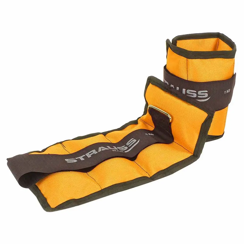 Strauss Ankle Weight (Pair),  Yellow  1 kg