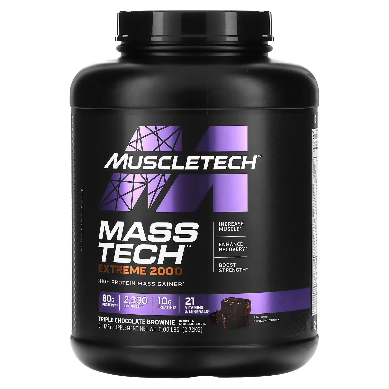 Mass Tech Extreme 2020, Triple Chocolate Brownie, 6 lbs (2.72 kg)