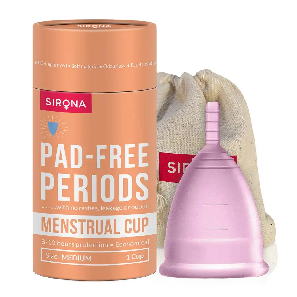 Sirona Pad Free Periods Menstrual Cup,  1 Piece(s)/Pack  for Women (Medium)