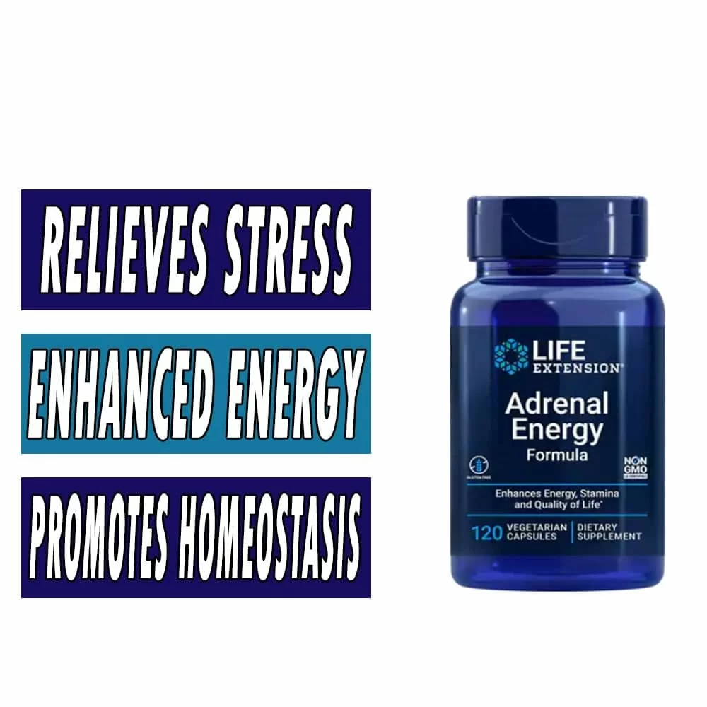 Life Extension Adrenal Energy Formula - 120 Veg Caps