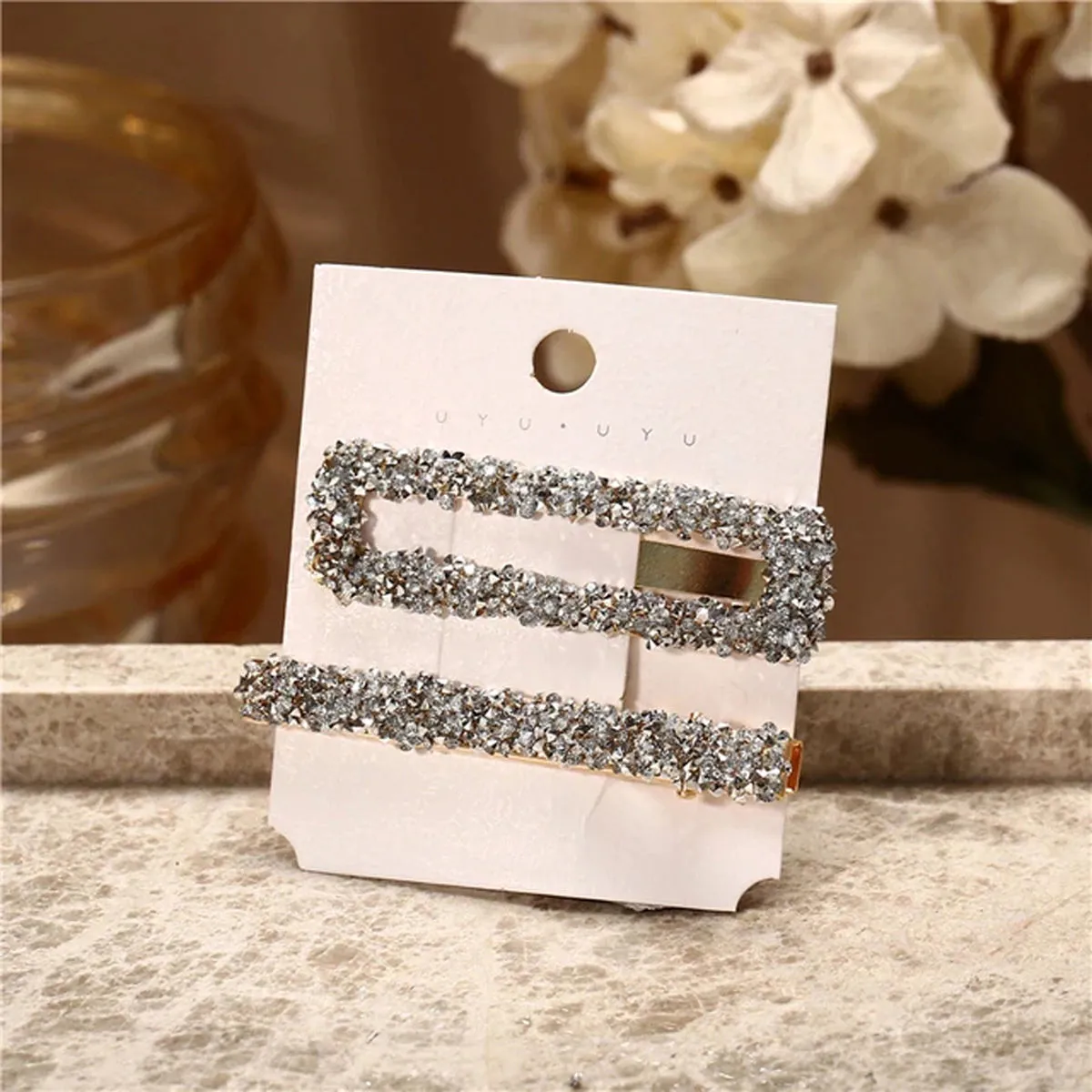 Jewels Galaxy Stunning Crystal Gold Plated Hairclips