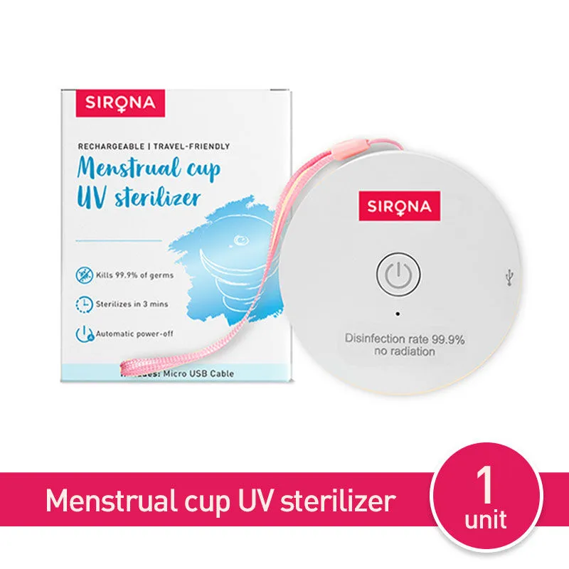 Sirona Rechargeable Travel-Friendly Menstrual Cup UV Sterilizer