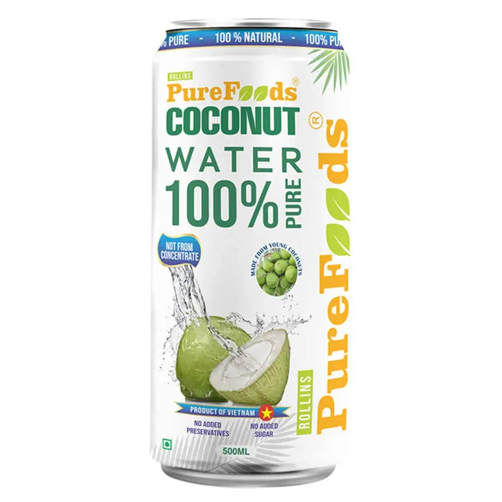 PureFoods 100% Pure Tender Coconut Water,  Natural  500 ml