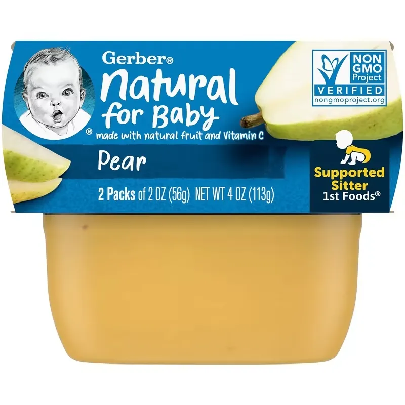 Natural for Baby, 1st Foods, Pear, 2 Pack, 2 oz (56 g) Each