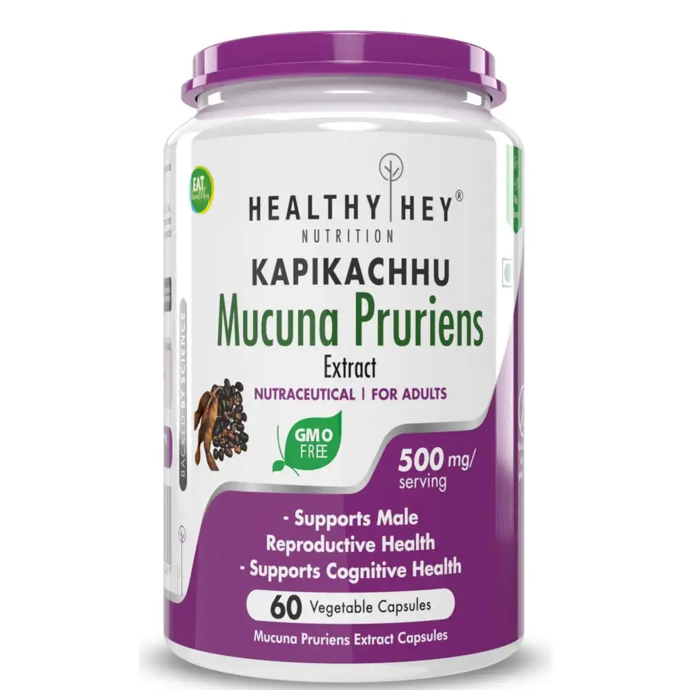 HealthyHey Nutrition Mucuna Pruriens Extract,  60 capsules