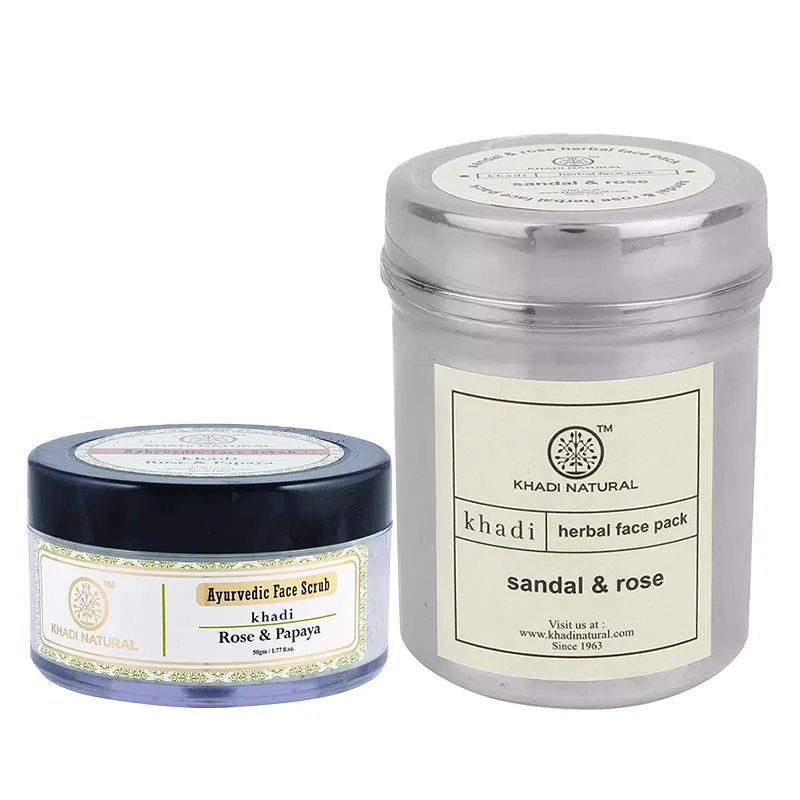 Khadi Natural Face Scrub And Face Pack Combo