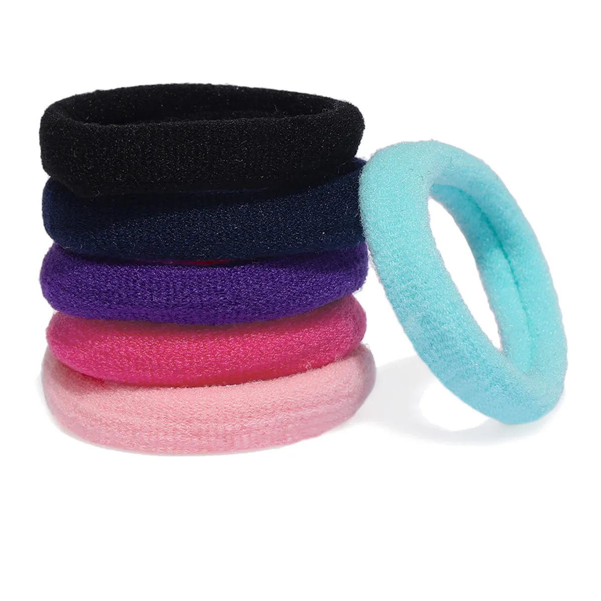 Toniq Multicoloured Set Of 6 Elastisized Ponytail Holders Rubberbands For Women