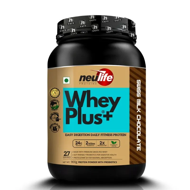 Neulife Wheyplus Gut-Friendly Grass-Fed Whey Protein Powder - Swiss Chocolate Flavour