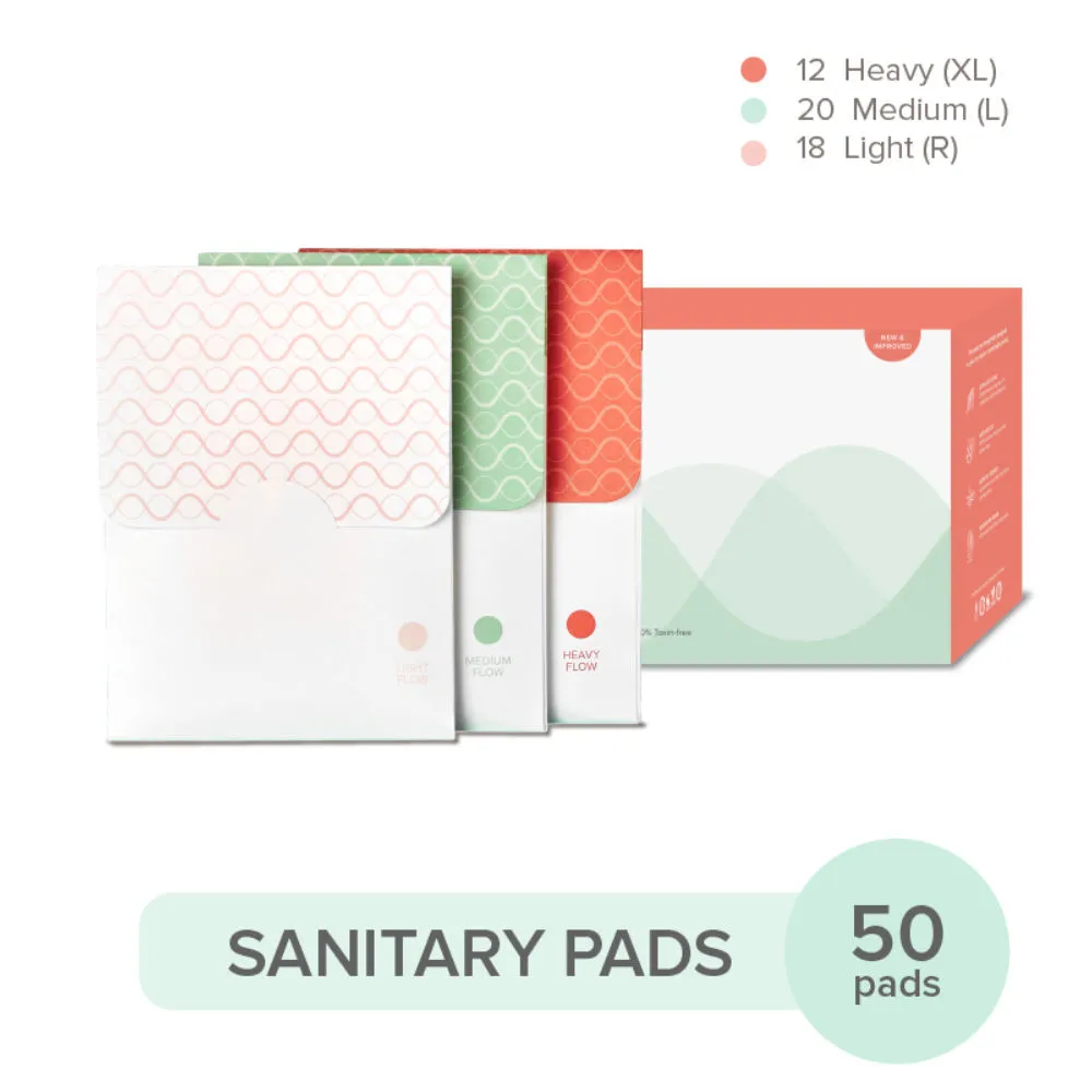 Nua Ultra Thin Sanitary Pads Bulk Pack - Pack of 50