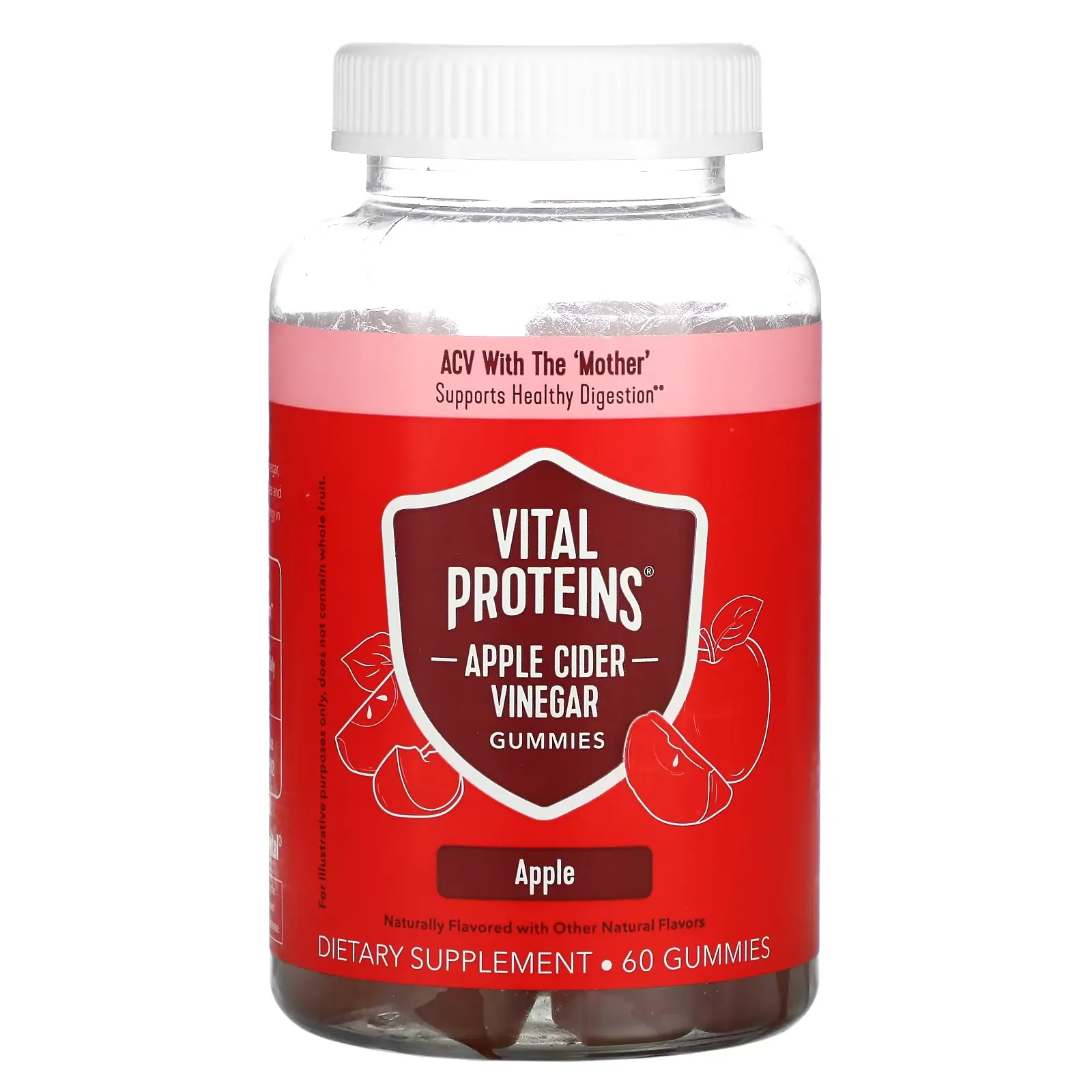 Apple Cider Vinegar Gummies, Apple, 60 Gummies