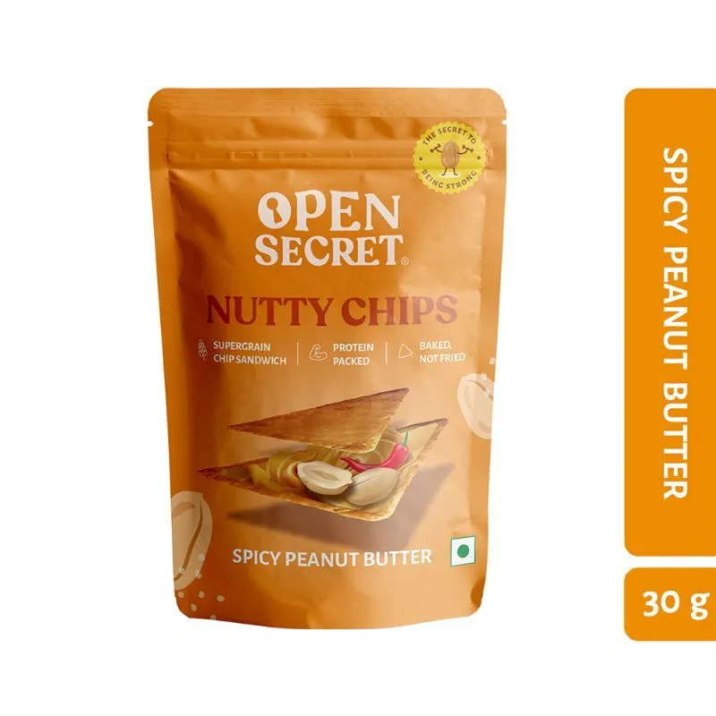 Open Secret Baked Chips - Spicy Peanut Butter - Pack Of 10