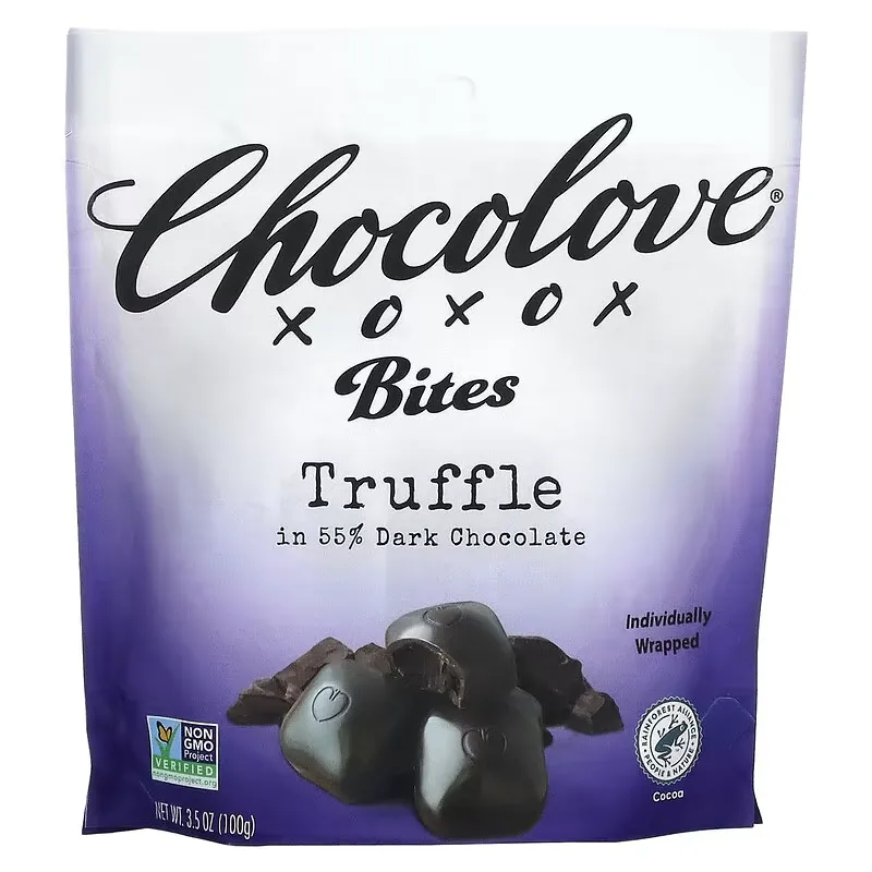 Bites, Truffle in 55% Dark Chocolate, 3.5 oz (100 g)