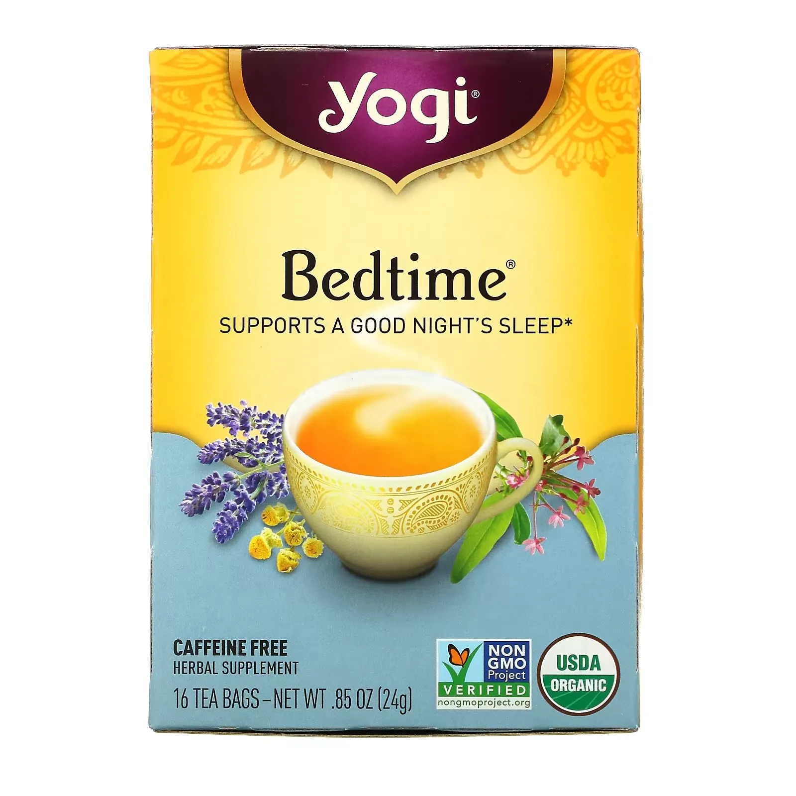 Bedtime, Caffeine Free, 16 Tea Bags, .85 oz (24 g)