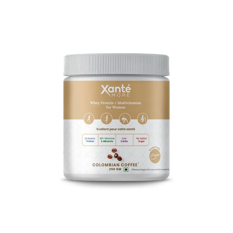 Xante Low Carb 23g Whey Protein For Women - Colombian Coffee