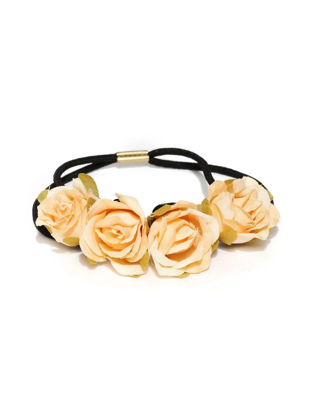 Toniq Orange Floral Rubber Band