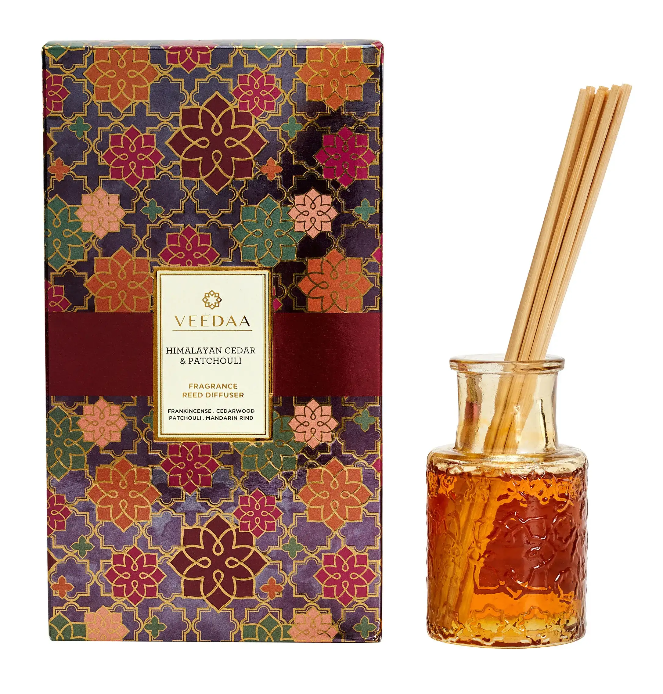 Veedaa Himalayan Cedar & Patchouli Fragrance Reed Diffuser In Champagne Glass