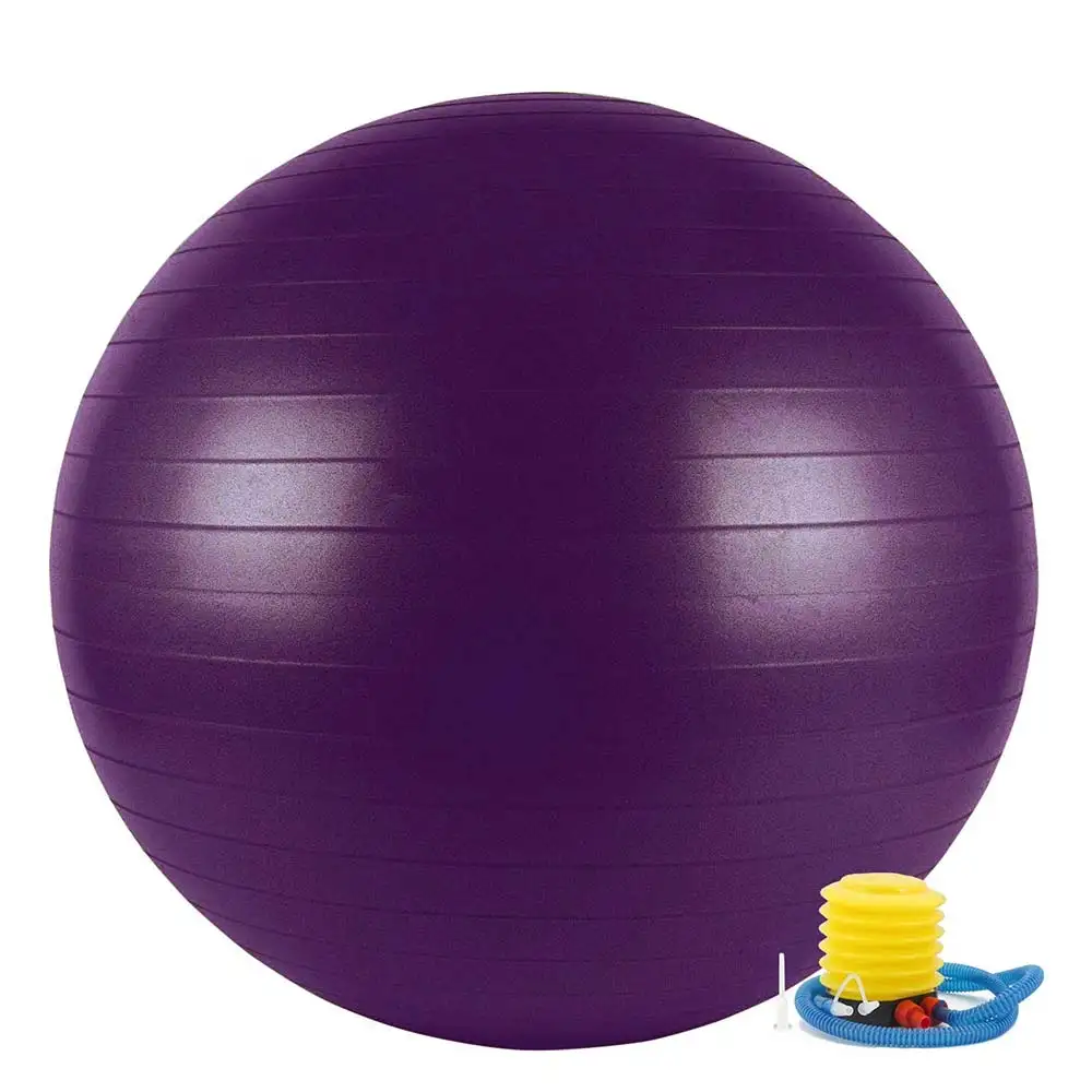 Fitsy Yoga Ball with Pump,  Purple  55 cm