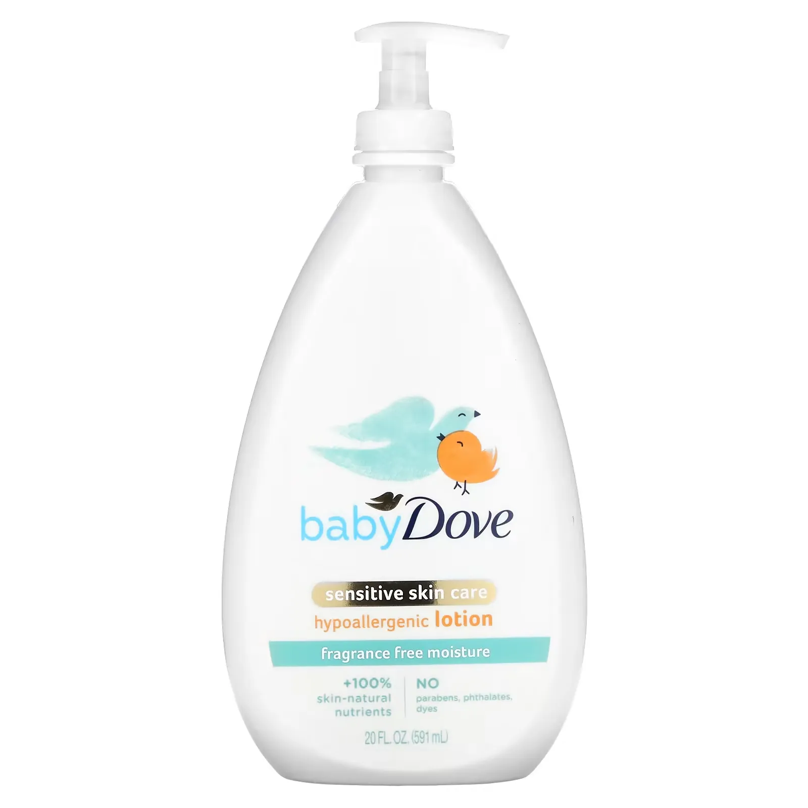 Baby, Sensitive Skin Care, Hypoallergenic Lotion, Fragrance Free, 20 fl oz (591 ml)