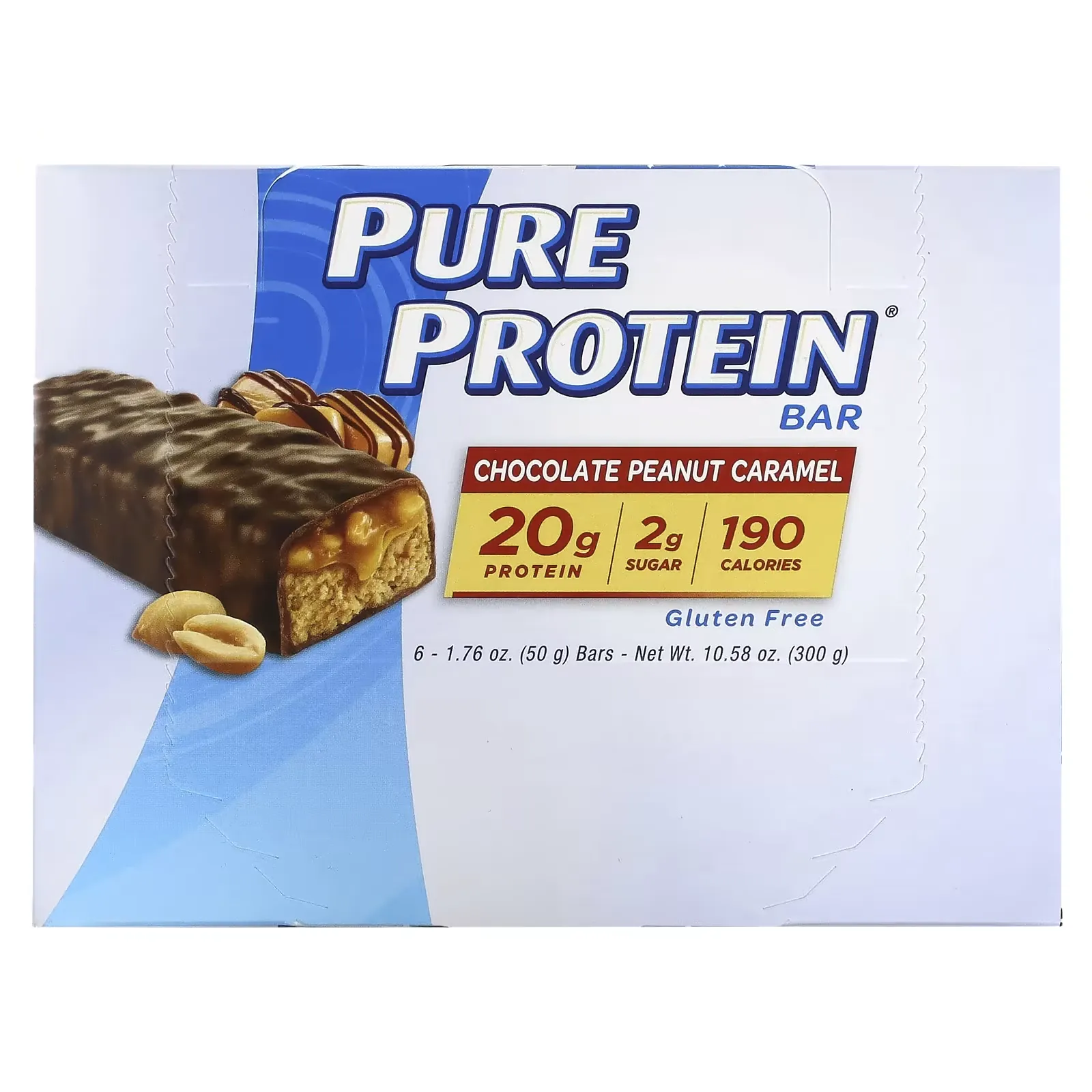 Chocolate Peanut Caramel Bars, 6 Bars, 1.76 oz (50 g) Each