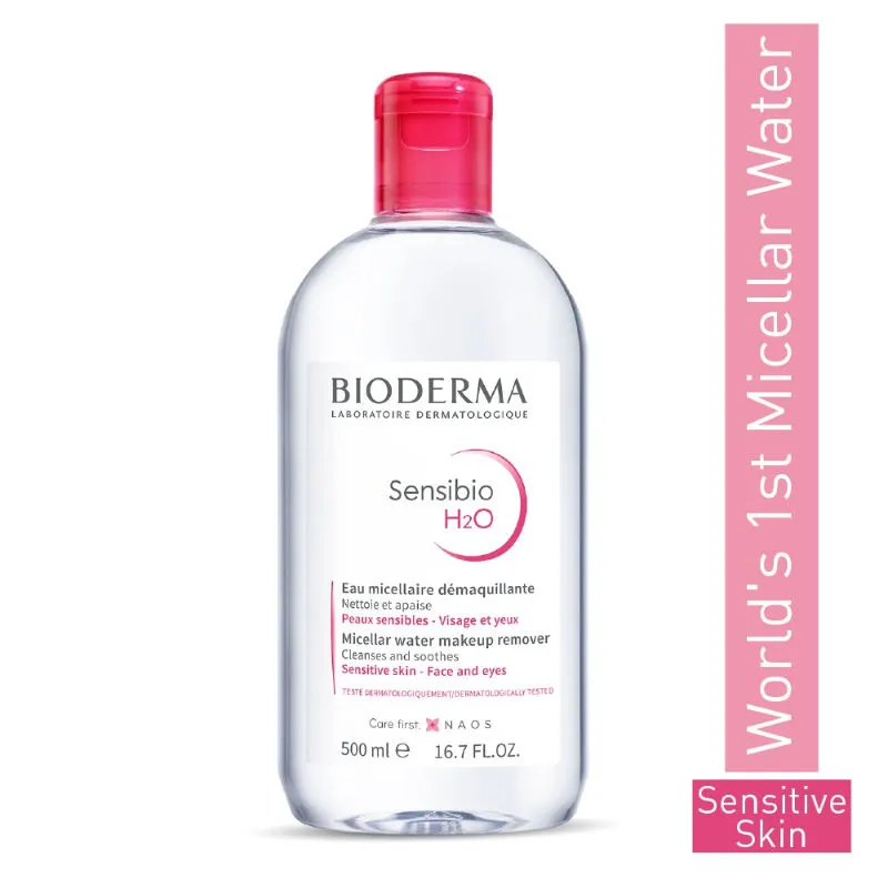 Bioderma Sensibio H2O Makeup Removing Micellar Cleansing Solution Face & Eyes Sensitive Skin