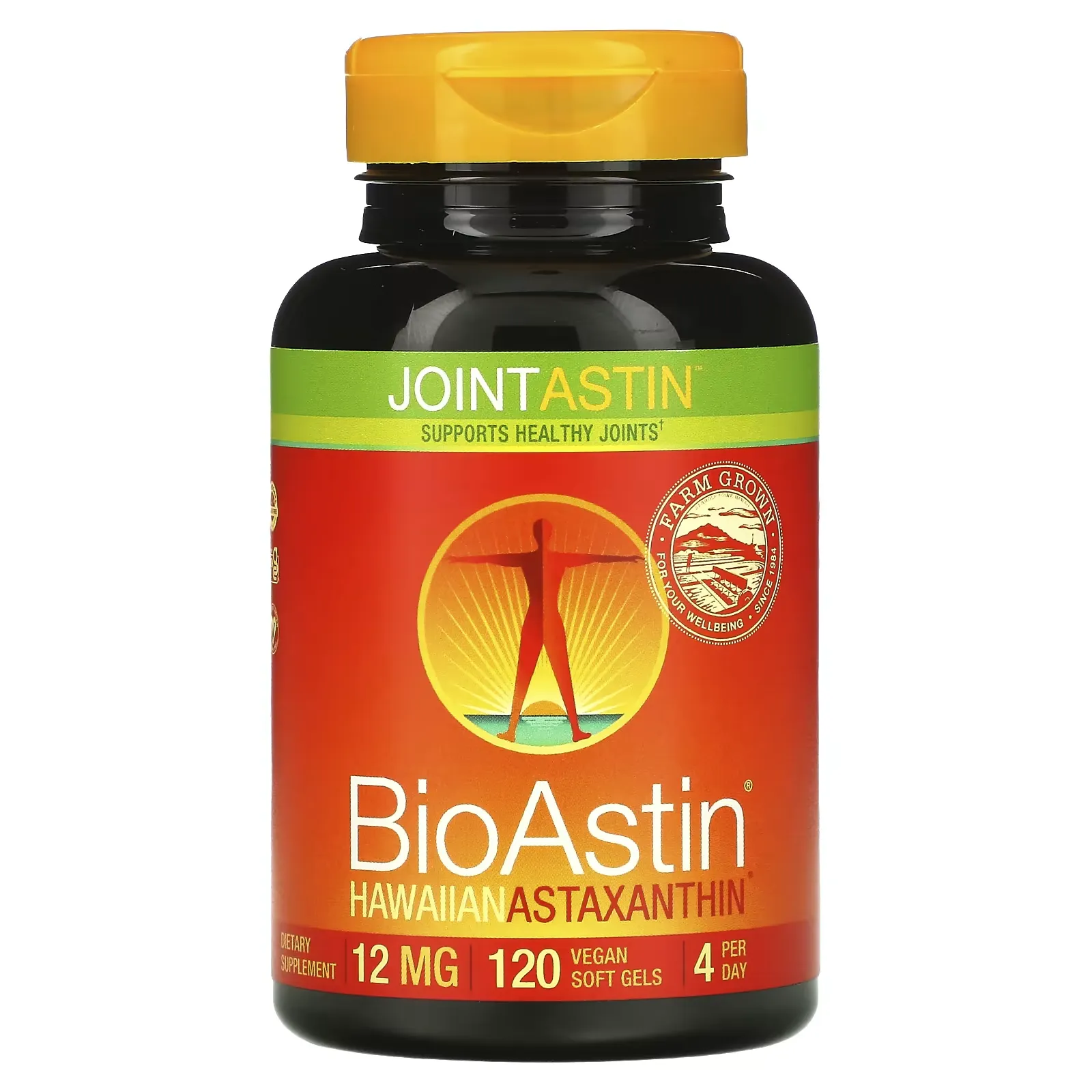 JointAstin, BioAstin, Hawaiian Astaxanthin, 120 Vegan Soft Gels