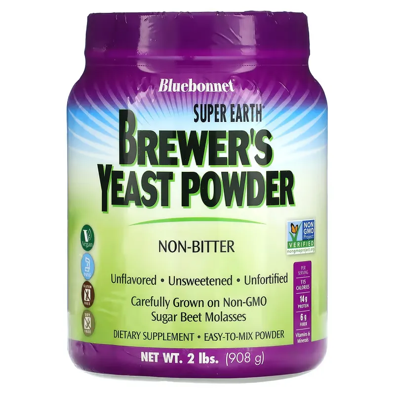 Super Earth Brewer's Yeast Powder, Unflavored, 2 lb (908 g)