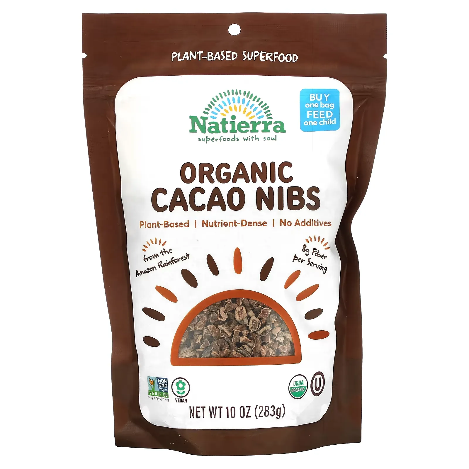 Organic Cacao Nibs, 10 oz (283 g)