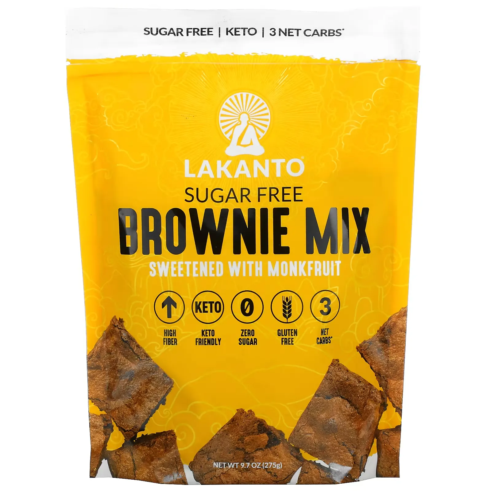 Brownie Mix, Sweetened with Monkfruit, Sugar Free, 9.7 oz (275 g)