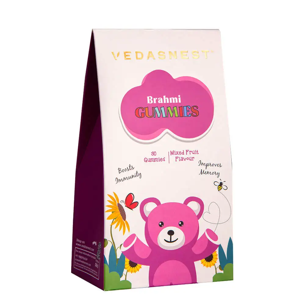 VEDASNEST Brahmi,  30 gummies  Mixed Fruit