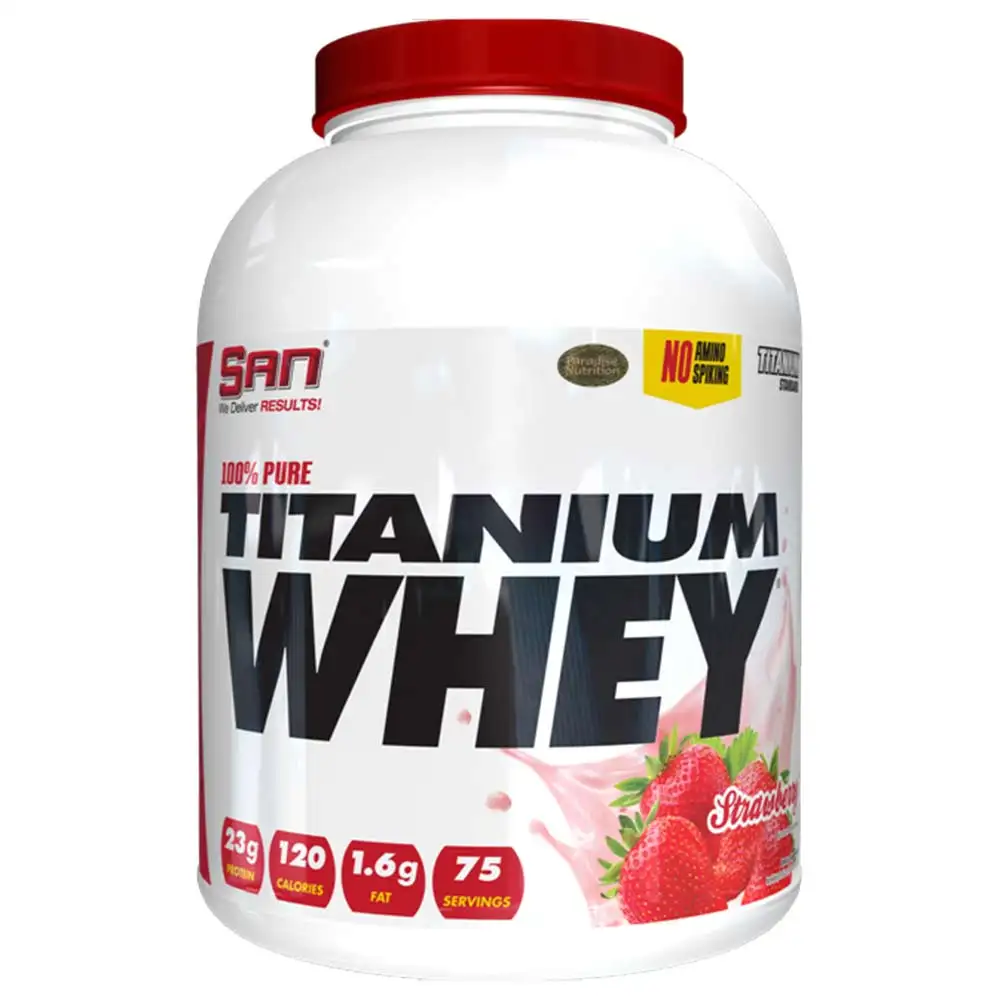 SAN 100% Pure Titanium Whey,  5 lb  Strawberry