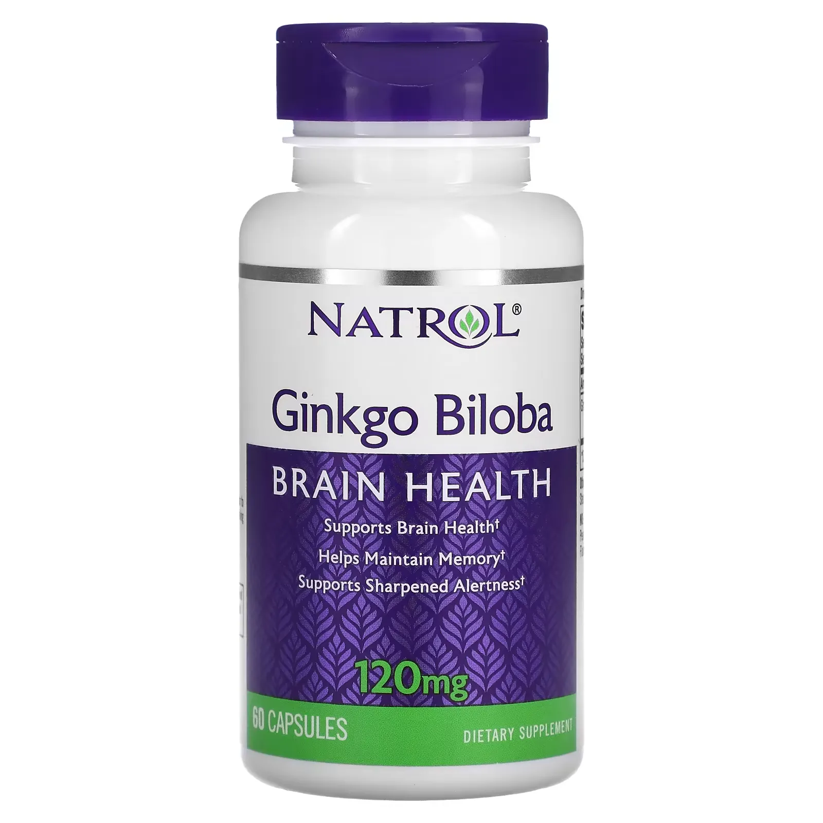 Ginkgo Biloba, 120 mg, 60 Capsules