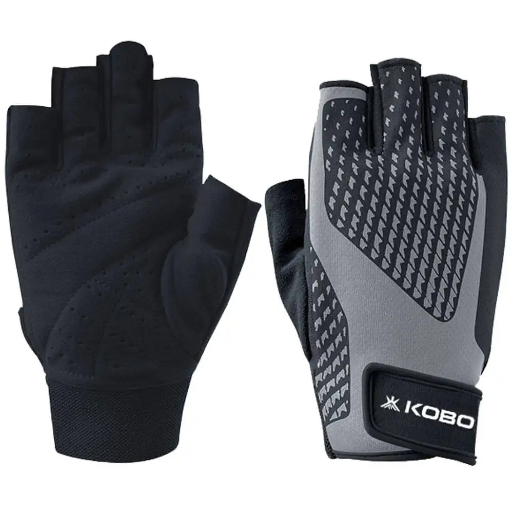 KOBO Gym Gloves (WTG-21),  Grey & Black  Medium