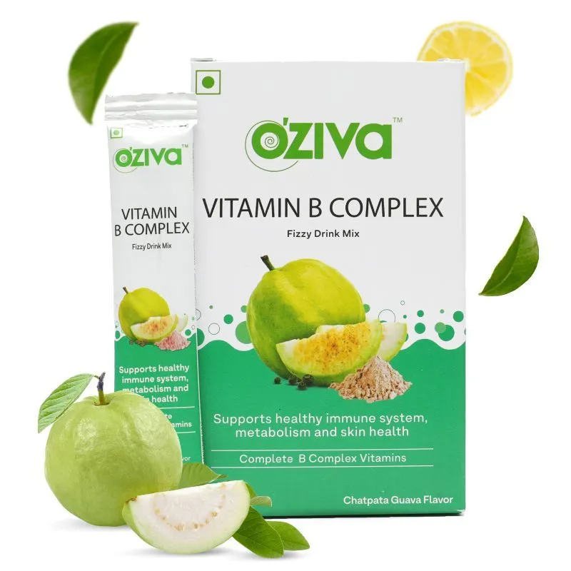 Oziva Vitamin B Complex Fizzy Drink Mix - Guava Flavour