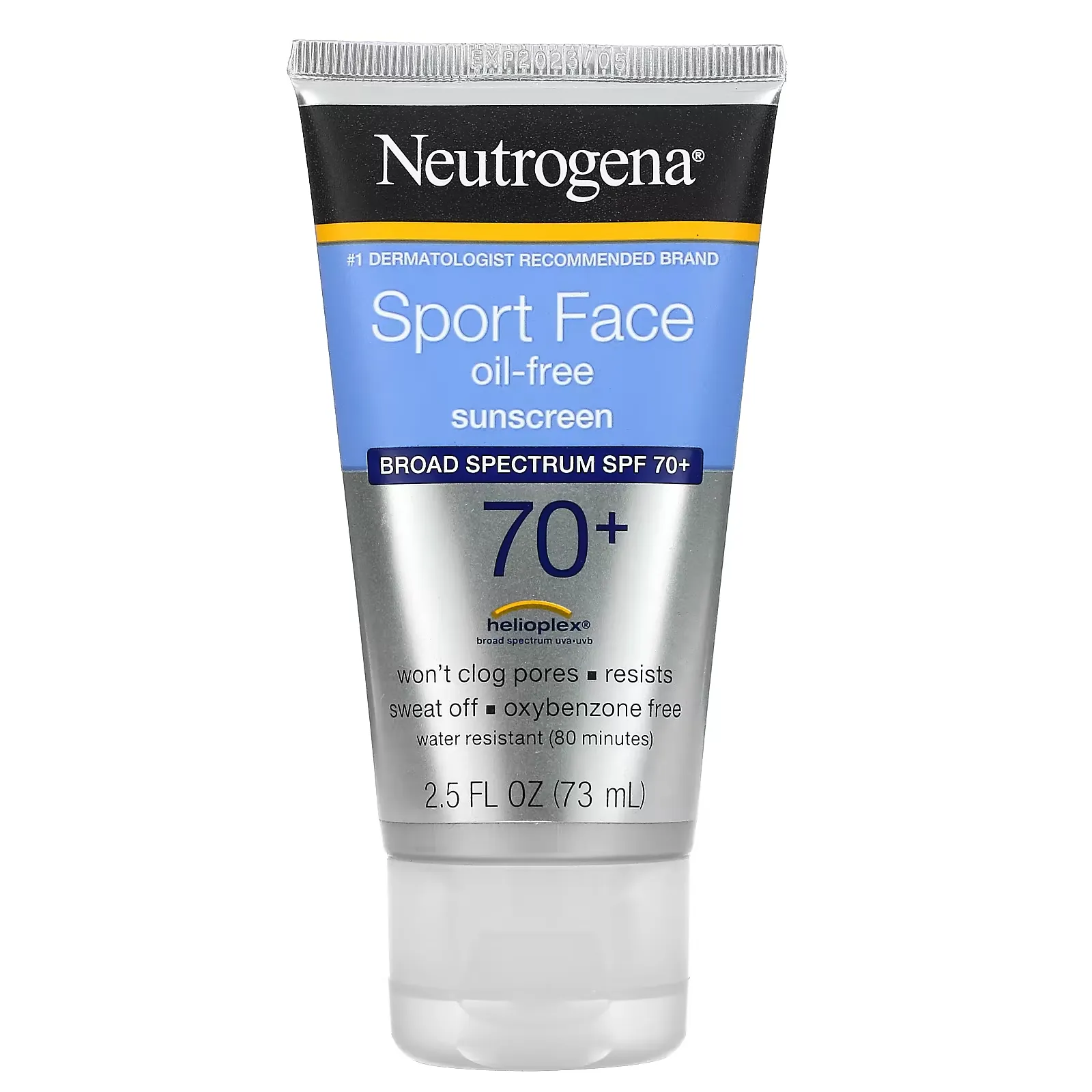 Sport Face Oil Free Sunscreen, SPF 70+, 2.5 fl oz (73 ml)