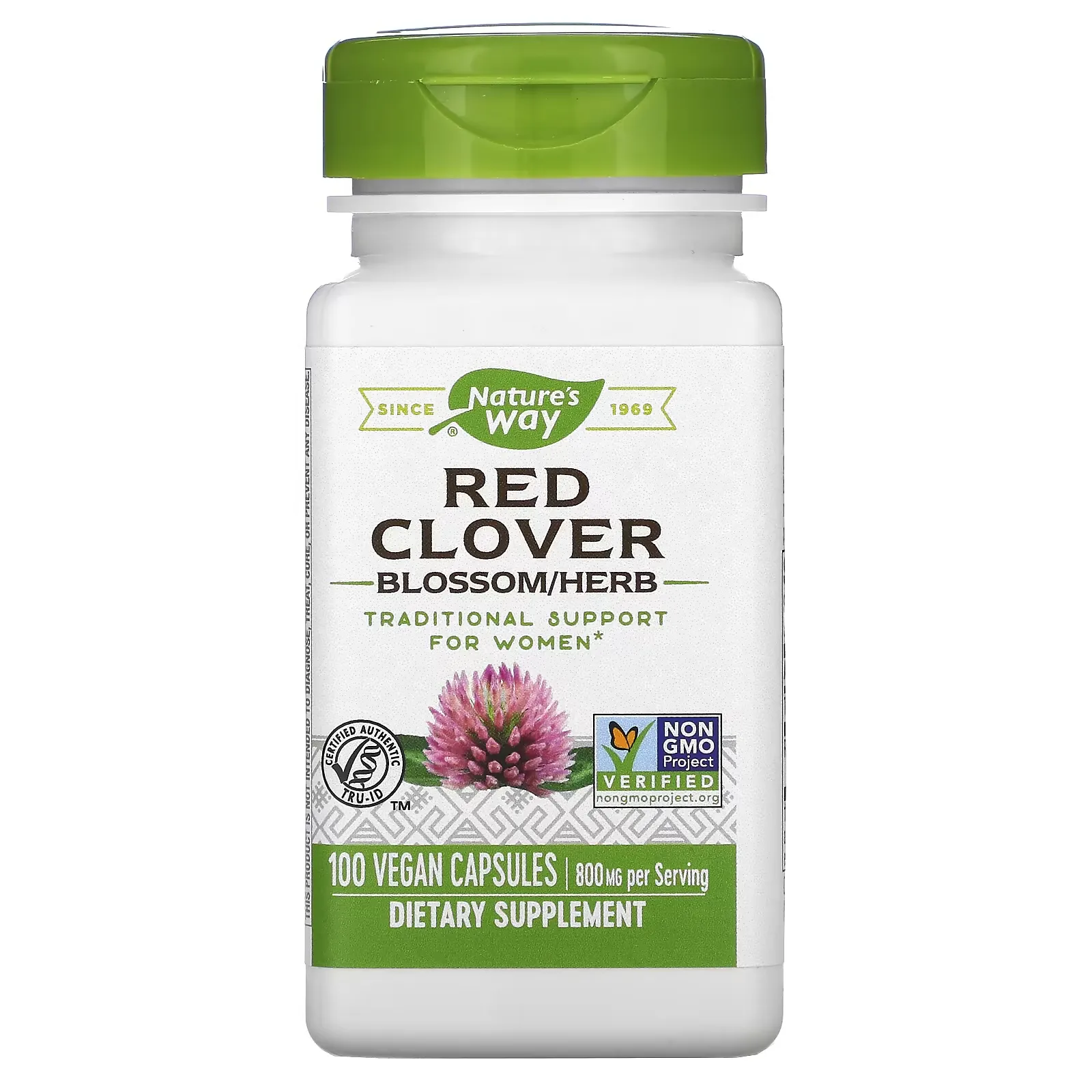 Red Clover Blossom/Herb, 400 mg, 100 Vegan Capsules