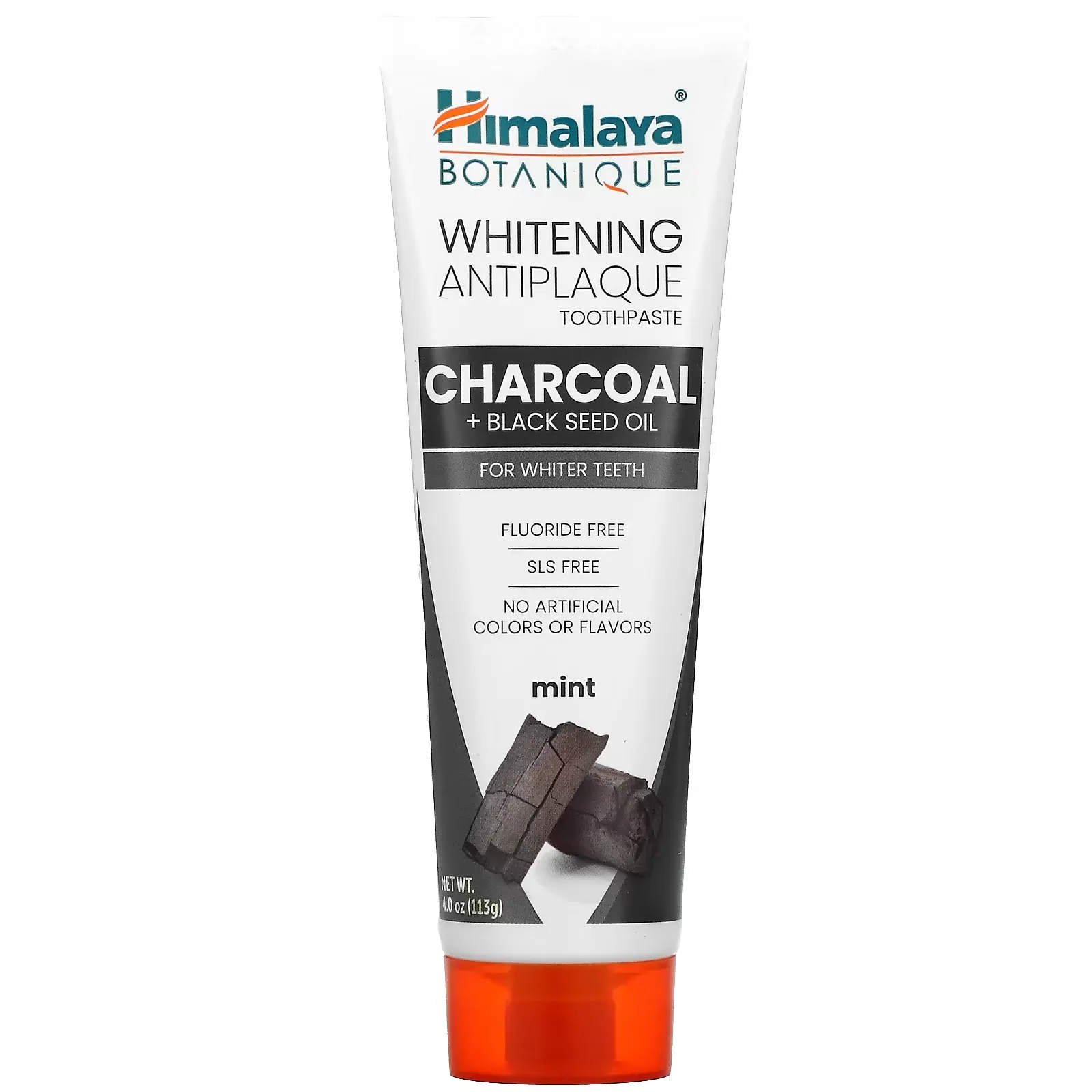 Whitening Antiplaque Toothpaste, Charcoal + Black Seed Oil, Mint , 4.0 oz (113 g)