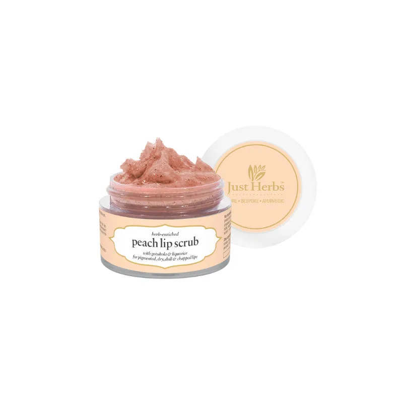 Just Herbs Ayurvedic & Vegan Rose Lip Scrub For Chapped, Pigmented & Dark Lips