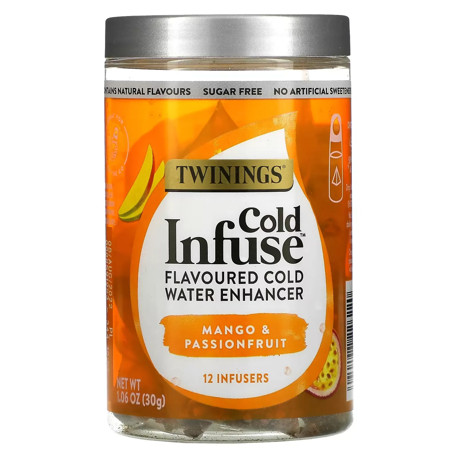 Cold Infuse, Flavoured Cold Water Enhancer, Mango & Passionfruit, 12 Infusers, 1.06 oz (30 g)