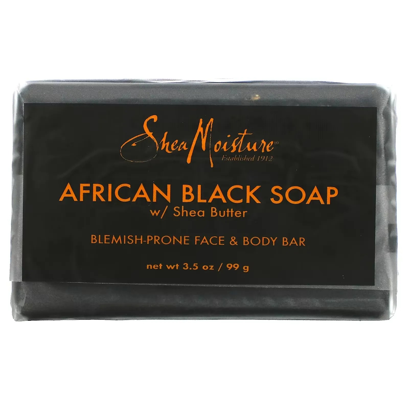 Blemish Prone Face & Body Bar,  African Black Bar Soap with Shea Butter, 3.5 oz (99 g)