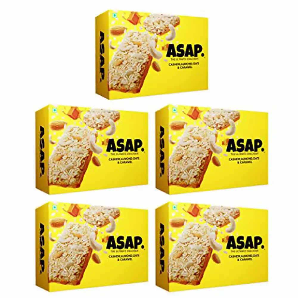 ASAP Healthy Granola Bars,  6 bar(s)  Cashew Almond & Caramel, Pack of 5