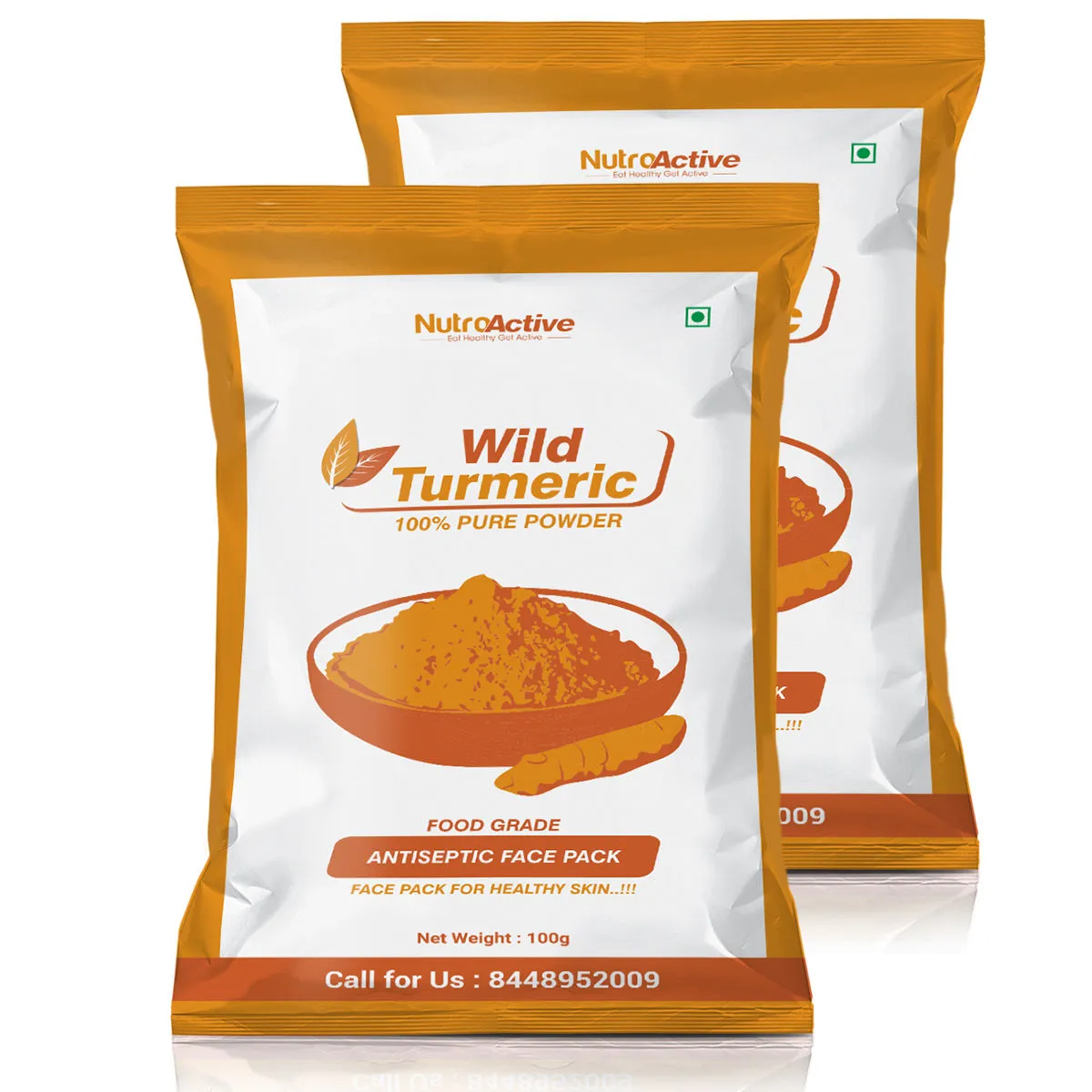 NutroActive Wild Turmeric Powder (Pack of 2)