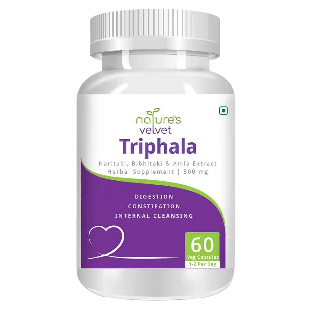 Natures Velvet Triphala Pure Extract (500 mg),  60 capsules