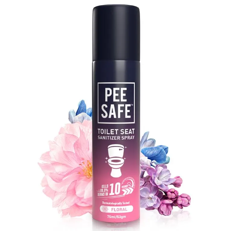 Pee Safe Toilet Seat Sanitizer Spray Floral