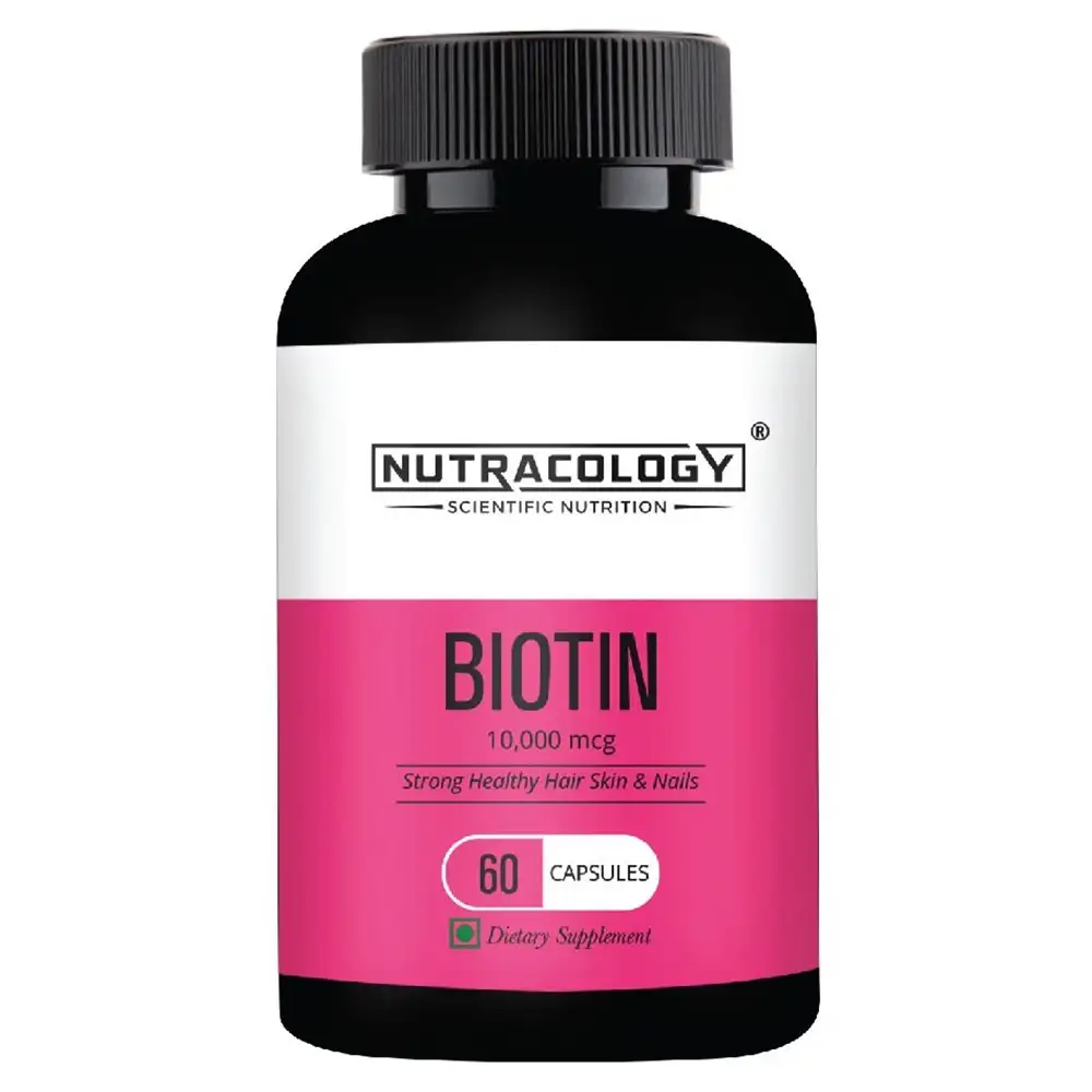 Nutracology Biotin - 10000 mcg,  60 capsules  Unflavoured