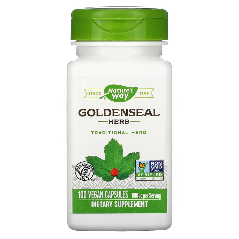 Goldenseal Herb, 400 mg, 100 Vegan Capsules