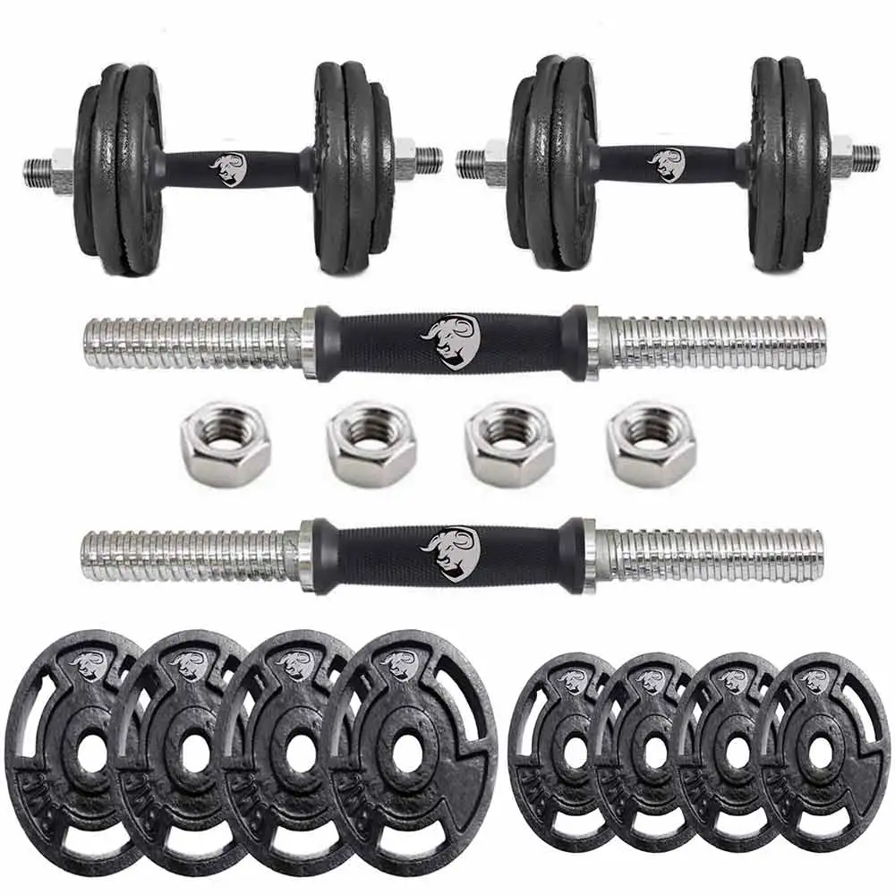 BULLAR Cast Iron Adjustable Dumbbell Set for Home Workout,  Black  20 kg