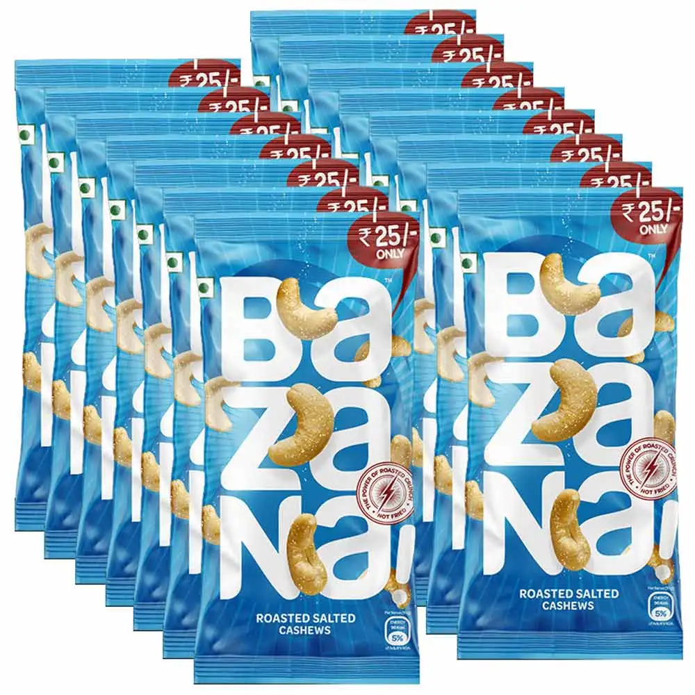 Bazana Roasted Salted Snack,  Cashews  15 Piece(s)/Pack