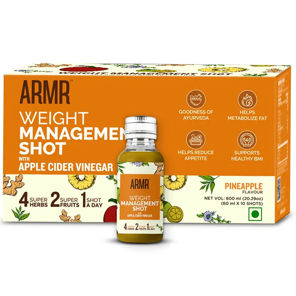 ARMR Weight Management Shot with Apple Cider Vinegar Pineapple,  10 Piece(s)/Pack