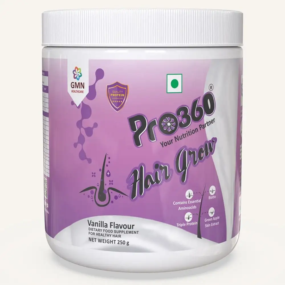 PRO360 Hair Grow Nutritional Beverage Mix,  250 g  Vanilla